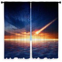 Asteroid Impact Window Curtains 67674235