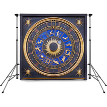 Astrological Zodiac Clock Backdrops 37290483