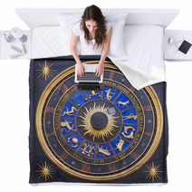 Astrological Zodiac Clock Blankets 37290483