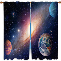 Astrology Astronomy Earth Outer Space Solar System Mars Planet Milky Way Galaxy Elements Of This Image Furnished By Nasa Window Curtains 95577656