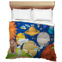 Astronaut And Planet System Bedding 53054756