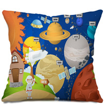 Astronaut And Planet System Pillows 53054756
