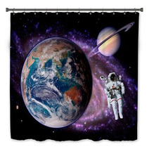 Astronaut Spaceman Earth Saturn Bath Decor 71144875