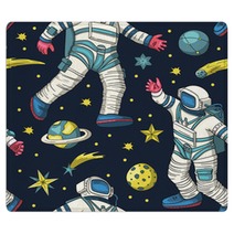 Astronaut Vector Seamless Pattern Rugs 259149030