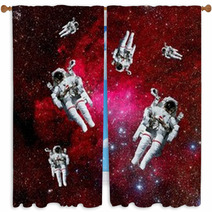 Astronauts Galaxy Space Window Curtains 67827758