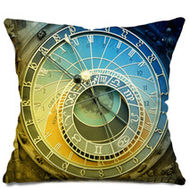 Astronomical Clock In Prague Pillows 37860580