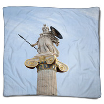 Athena, Ancient Greeks' Goddess Of Heroic Endeavor And Wisdom Blankets 65305836