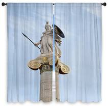 Athena, Ancient Greeks' Goddess Of Heroic Endeavor And Wisdom Window Curtains 65305836