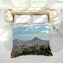 Athens City And Lycabettus Mount, Greece Bedding 68104564