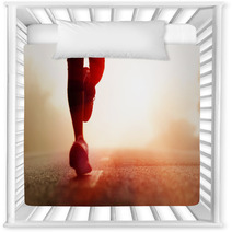 Athlete Running Road Silhouette Nursery Decor 43285502