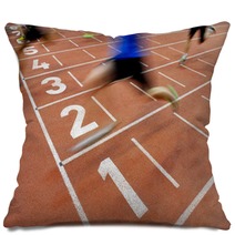 Athletes Cross The Finish Line Pillows 60989753