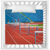 Athletes Race With Obstacles Nursery Decor 65520424