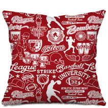 Athletic Department Seamless Pattern Pillows 29214913