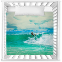 Athletic Surfer With Board Nursery Decor 67795558