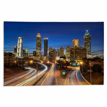 Atlanta Downtown Skyline During Twilight Blue Hour Rugs 59767429