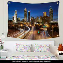 Atlanta Downtown Skyline During Twilight Blue Hour Wall Art 59767429