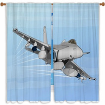Attackers In The Air Window Curtains 42149148