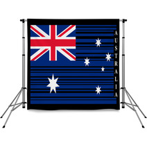Australia Barcode Flag Vector Backdrops 66657217