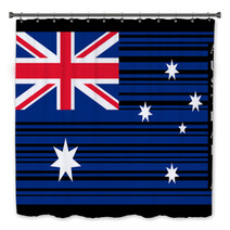 Australia Barcode Flag Vector Bath Decor 66657217