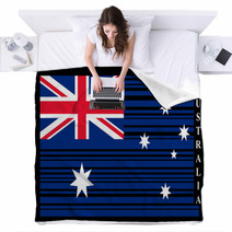 Australia Barcode Flag Vector Blankets 66657217