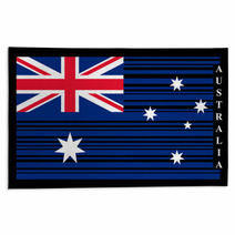 Australia Barcode Flag Vector Rugs 66657217