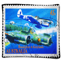 Australia Circa 1996 Beaufighter And Kittyhawk Blankets 47401328