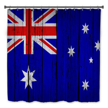 Australia Flag Grunge Background Bath Decor 63664885