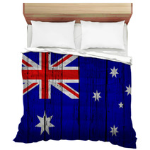 Australia Flag Grunge Background Bedding 63664885