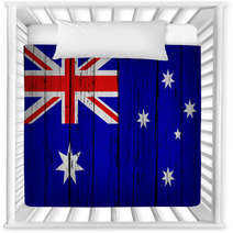 Australia Flag Grunge Background Nursery Decor 63664885