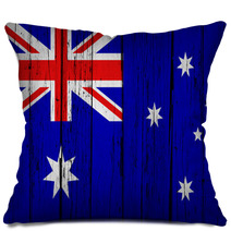 Australia Flag Grunge Background Pillows 63664885
