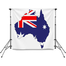 Australia Flag Map Backdrops 71423927