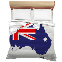 Australia Flag Map Bedding 71423927
