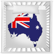 Australia Flag Map Nursery Decor 71423927