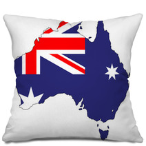 Australia Flag Map Pillows 71423927