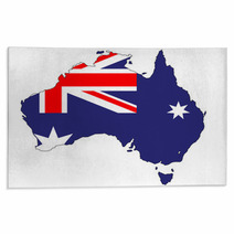 Australia Flag Map Rugs 71423927