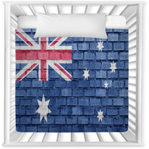 Australia Flag On A Brick Wall Nursery Decor 45544548