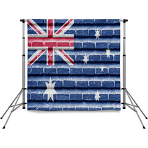 Australia Flag On An Old Brick Wall Backdrops 45516112