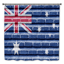 Australia Flag On An Old Brick Wall Bath Decor 45516112