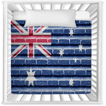 Australia Flag On An Old Brick Wall Nursery Decor 45516112
