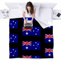 Australia Flag Seamless Pattern Blankets 71747773