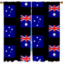 Australia Flag Seamless Pattern Window Curtains 71747773