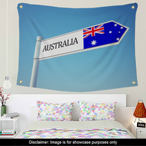 Australia Flag Sign Wall Art 65638611
