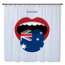 Australia Language Abstract Human Tongue Bath Decor 56991693