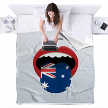 Australia Language Abstract Human Tongue Blankets 56991693