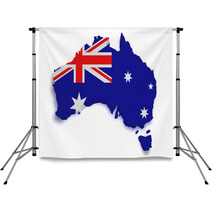 Australia Map 3d Shape Backdrops 43029832