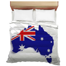 Australia Map 3d Shape Bedding 43029832