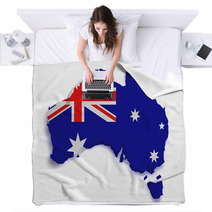 Australia Map 3d Shape Blankets 43029832