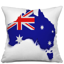 Australia Map 3d Shape Pillows 43029832