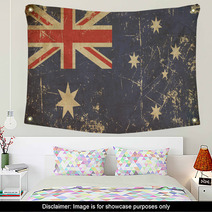 Australian Aged Flat Flag Wall Art 54531129