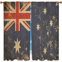 Australian Aged Flat Flag Window Curtains 54531129